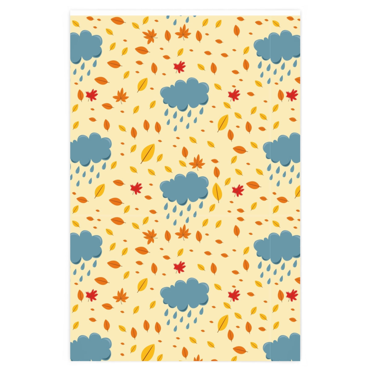 Clouds & Leaves Happy Birthday Wrapping Paper