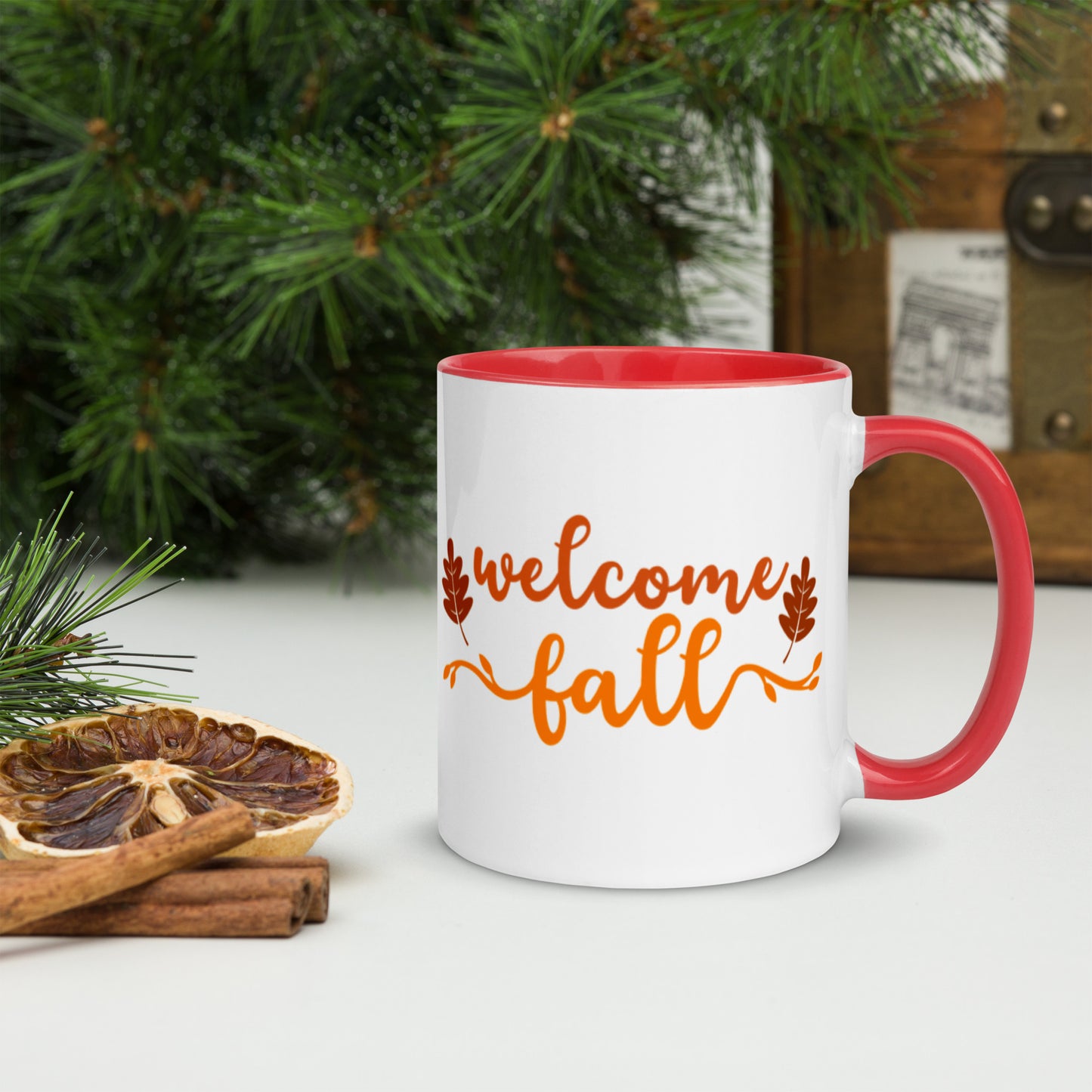 Welcome Fall Mug with Color Inside