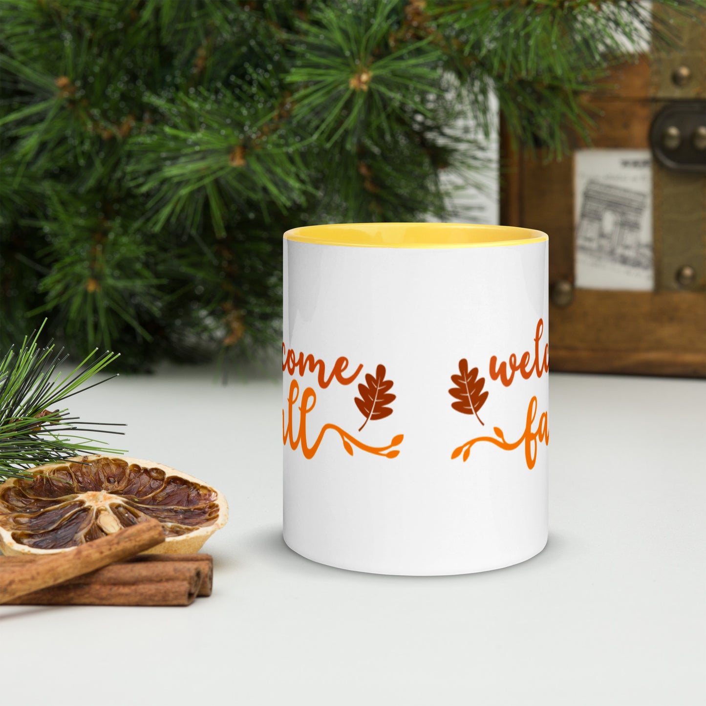 Welcome Fall Mug with Color Inside