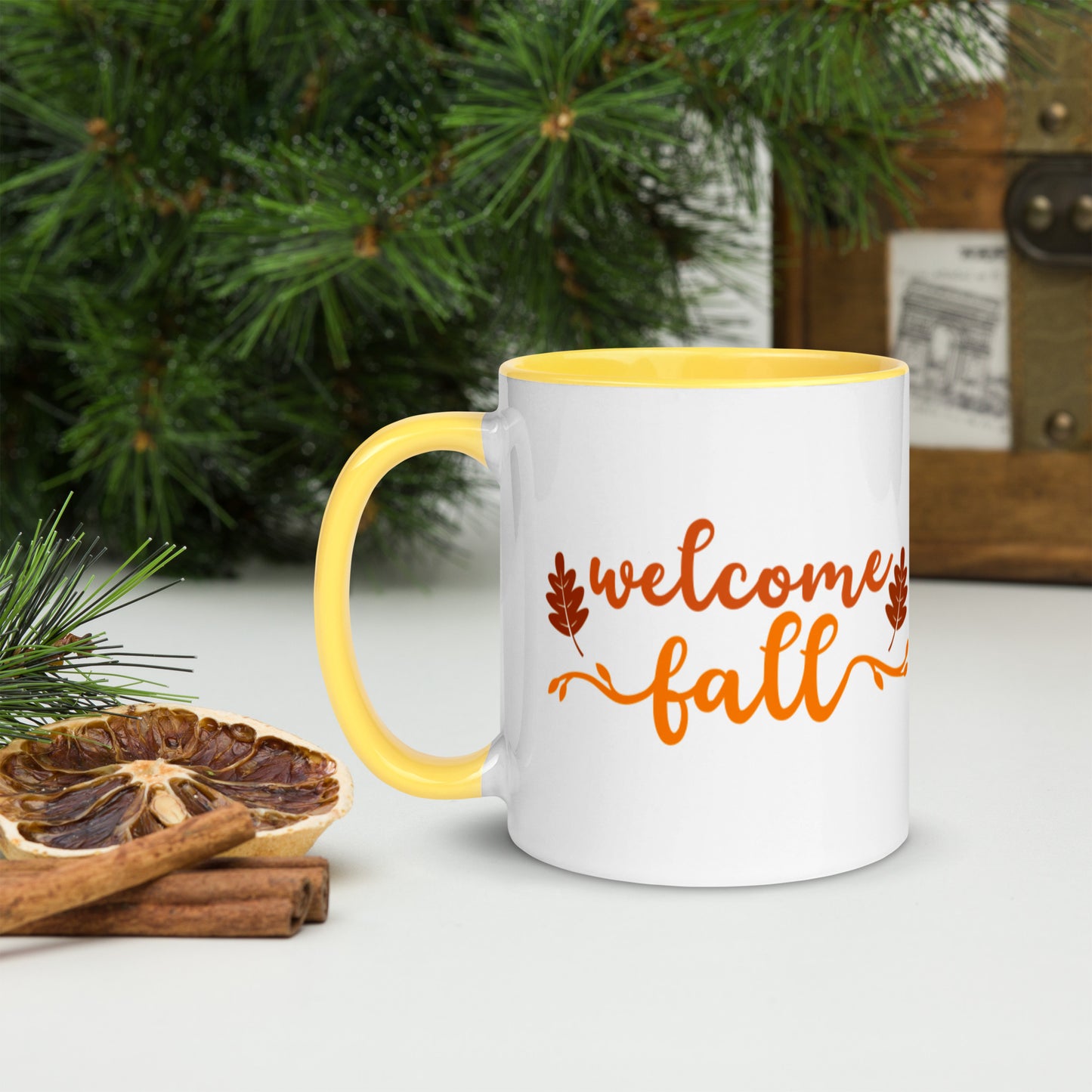 Welcome Fall Mug with Color Inside