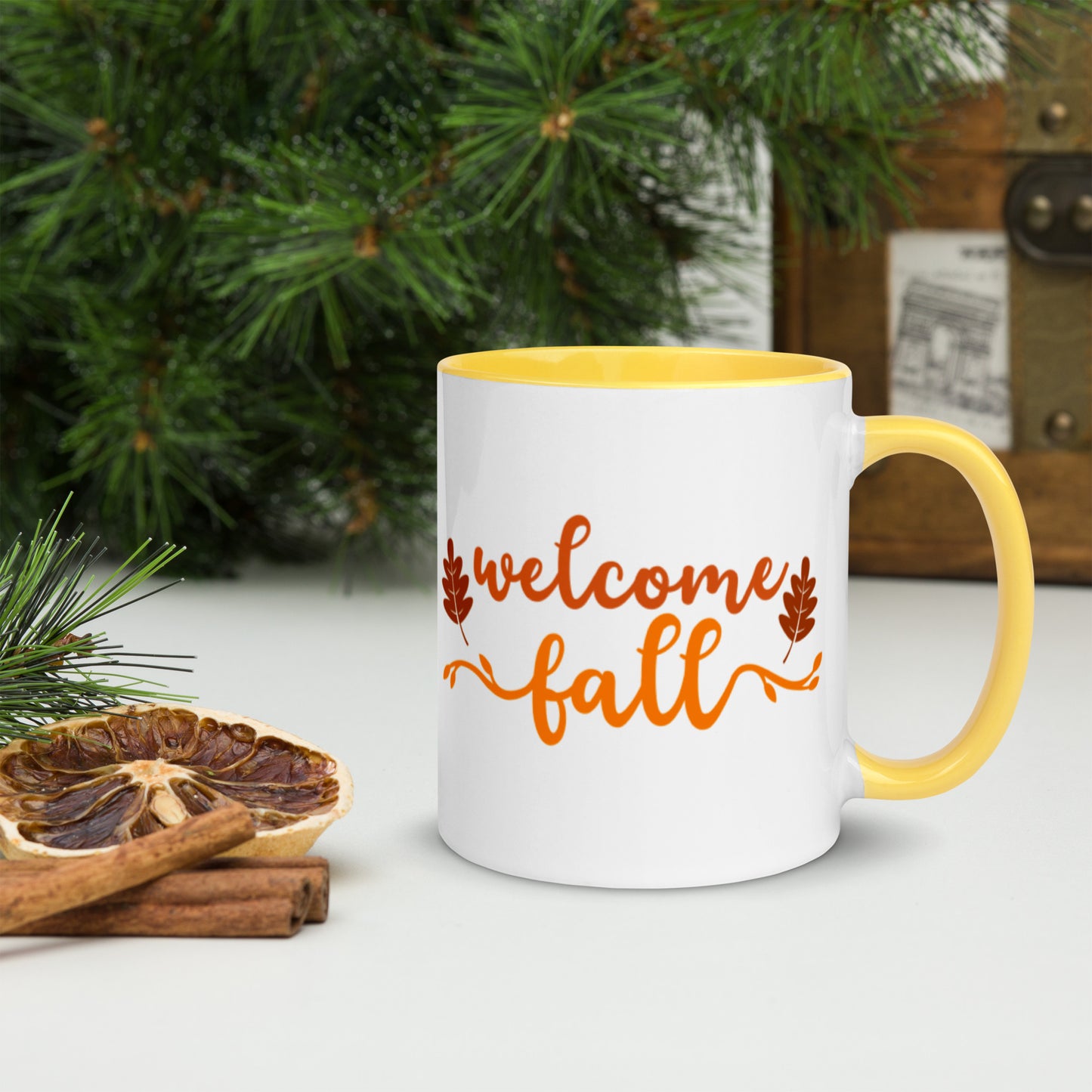 Welcome Fall Mug with Color Inside
