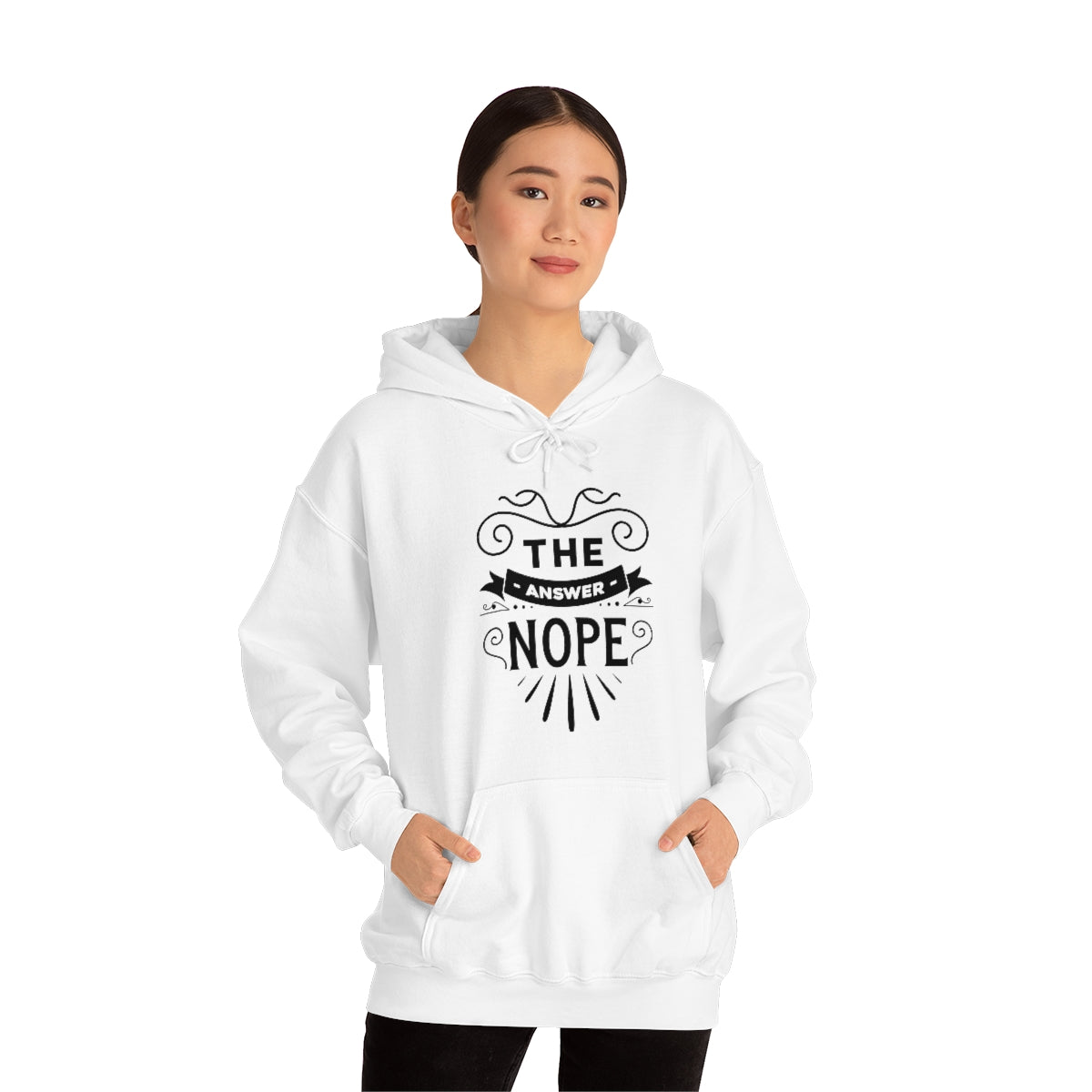 The Answer Nope Unisex Heavy Blend™ Hooded Sweatshirt