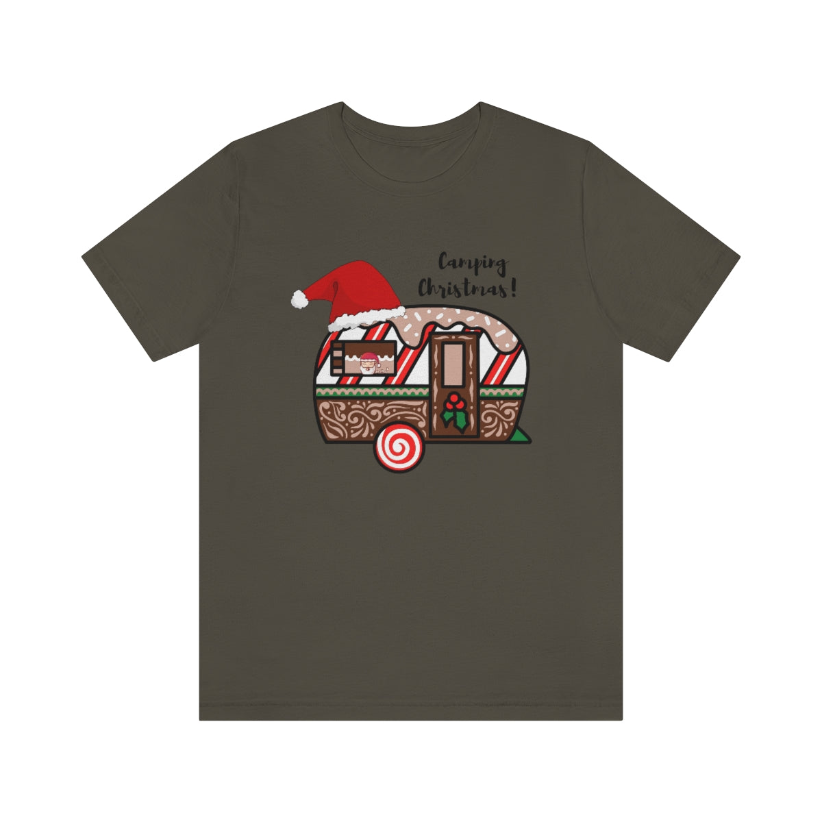 Camping Christmas Unisex Jersey Short Sleeve Tee