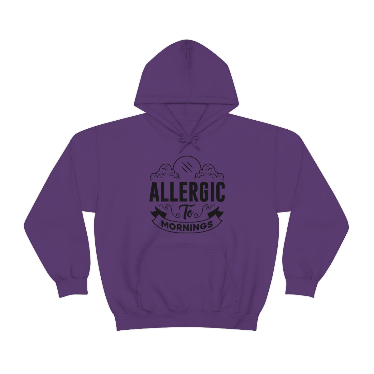 Allergic To Mornings Unisex Heavy Blend™ Hooded Sweatshirt