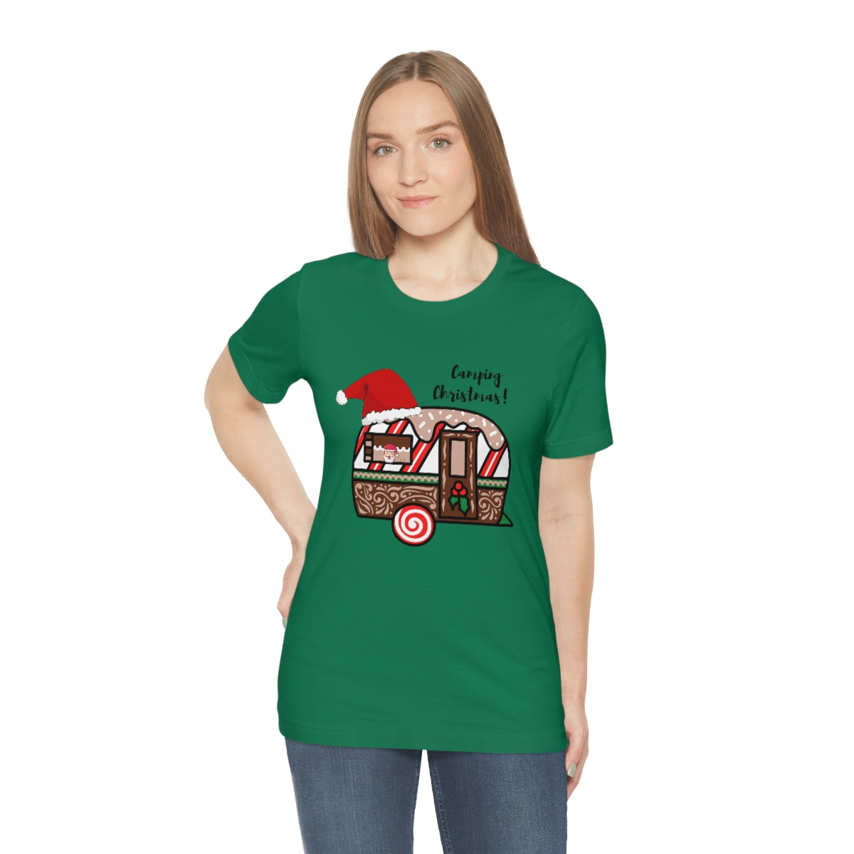 Camping Christmas Unisex Jersey Short Sleeve Tee