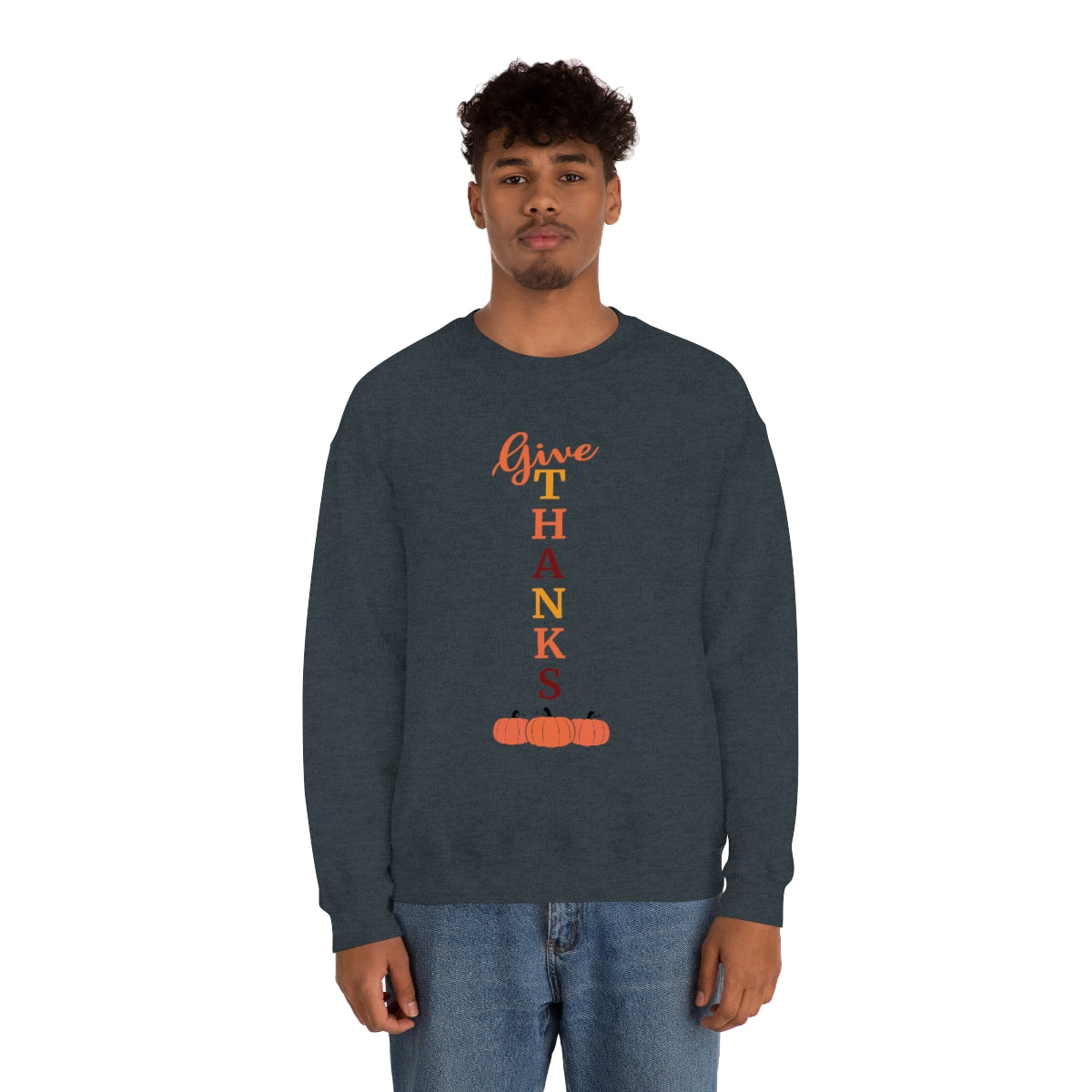 Give Thanks Unisex Heavy Blend™ Crewneck Sweatshirt