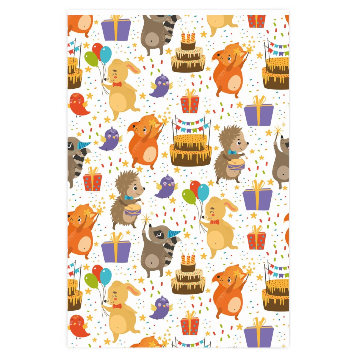 Animals Balloons & Cake Wrapping Paper