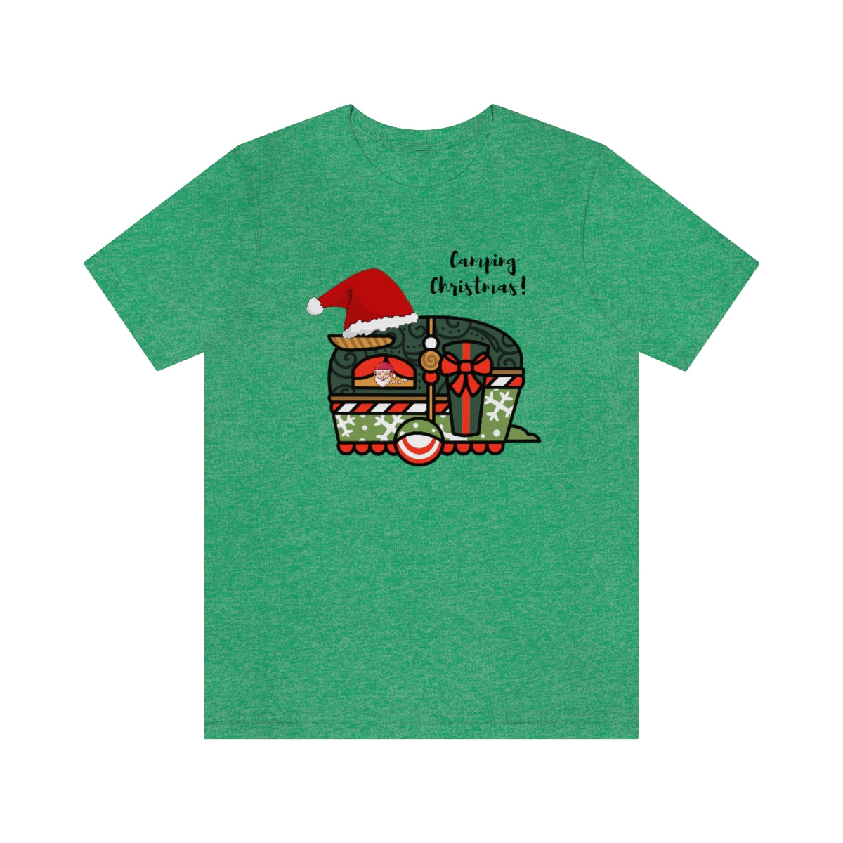 Camping Christmas Unisex Jersey Short Sleeve Tee