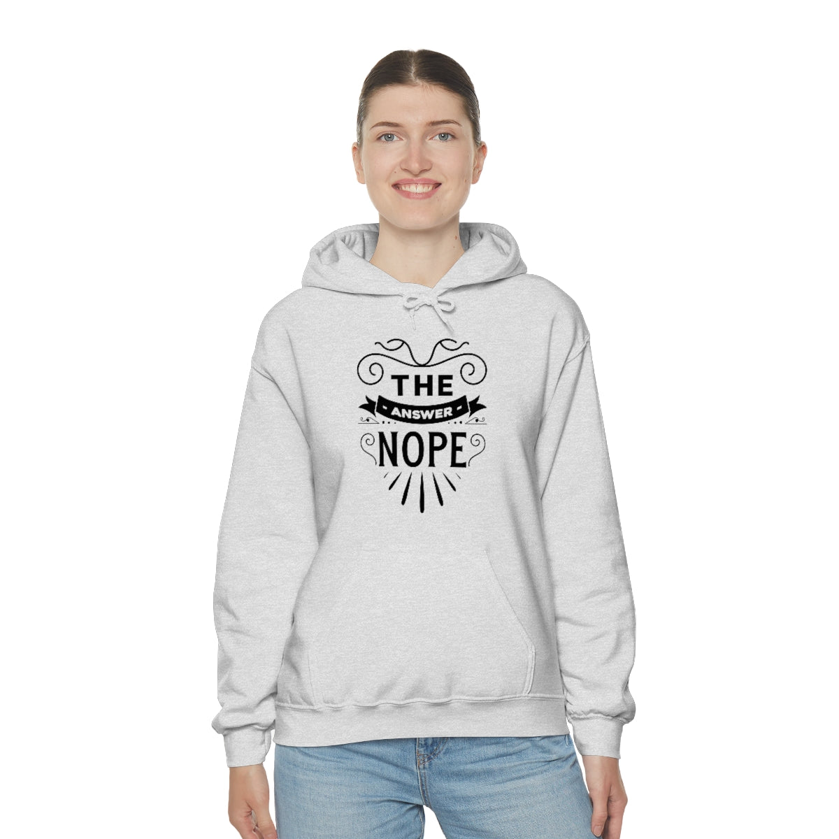 The Answer Nope Unisex Heavy Blend™ Hooded Sweatshirt