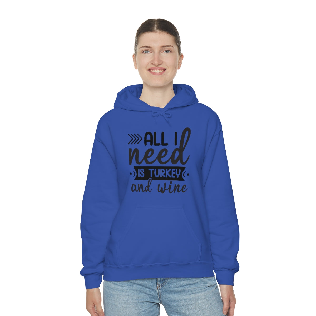 All I Need is Turkey & Wine Unisex Heavy Blend™ Hooded Sweatshirt