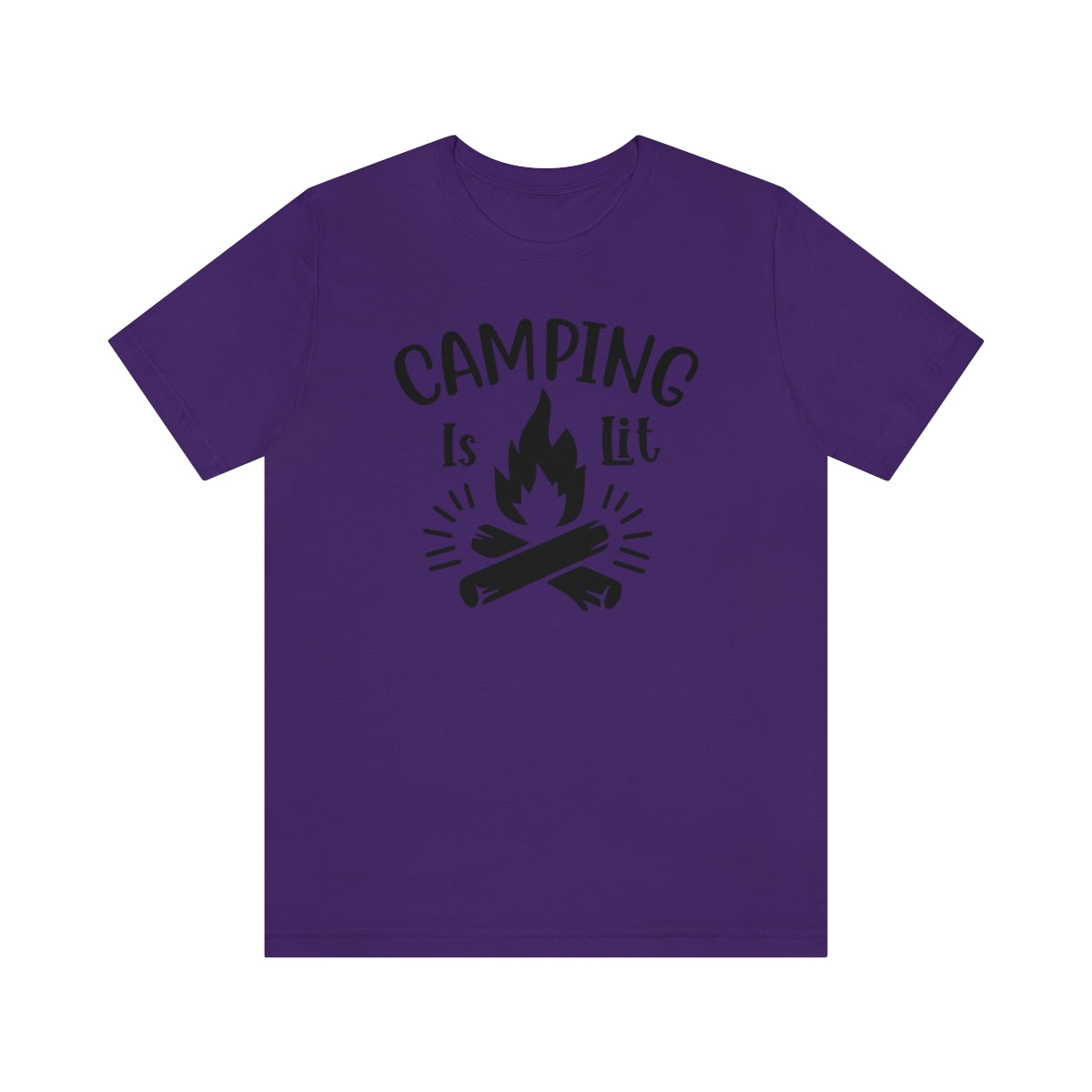 Camping is Lit Unisex Jersey Short Sleeve Tee