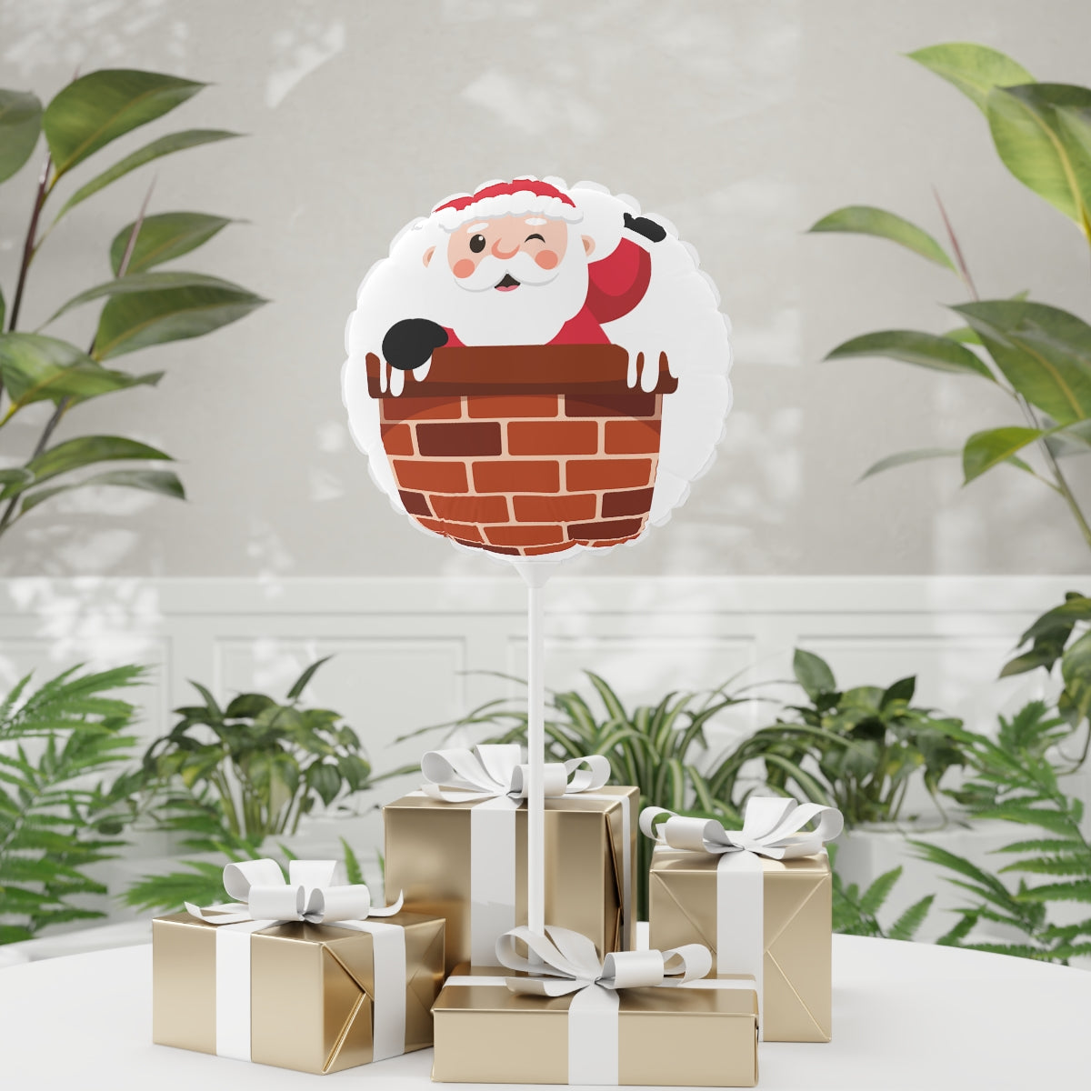 Santa Claus Christmas Balloons (Round ), 11"