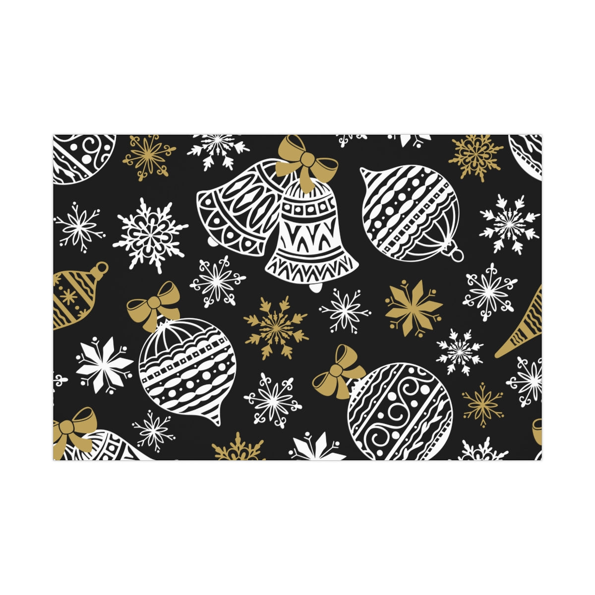 Black & Gold Christmas Gift Wrap Papers