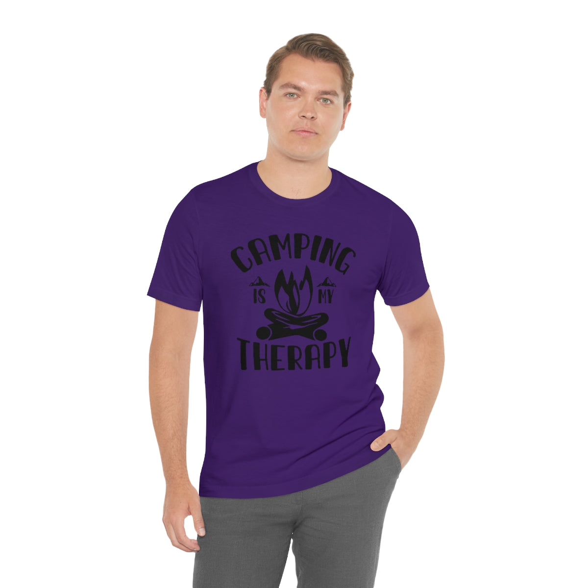 Camping is My Therapy Unisex Jersey Short Sleeve Tee