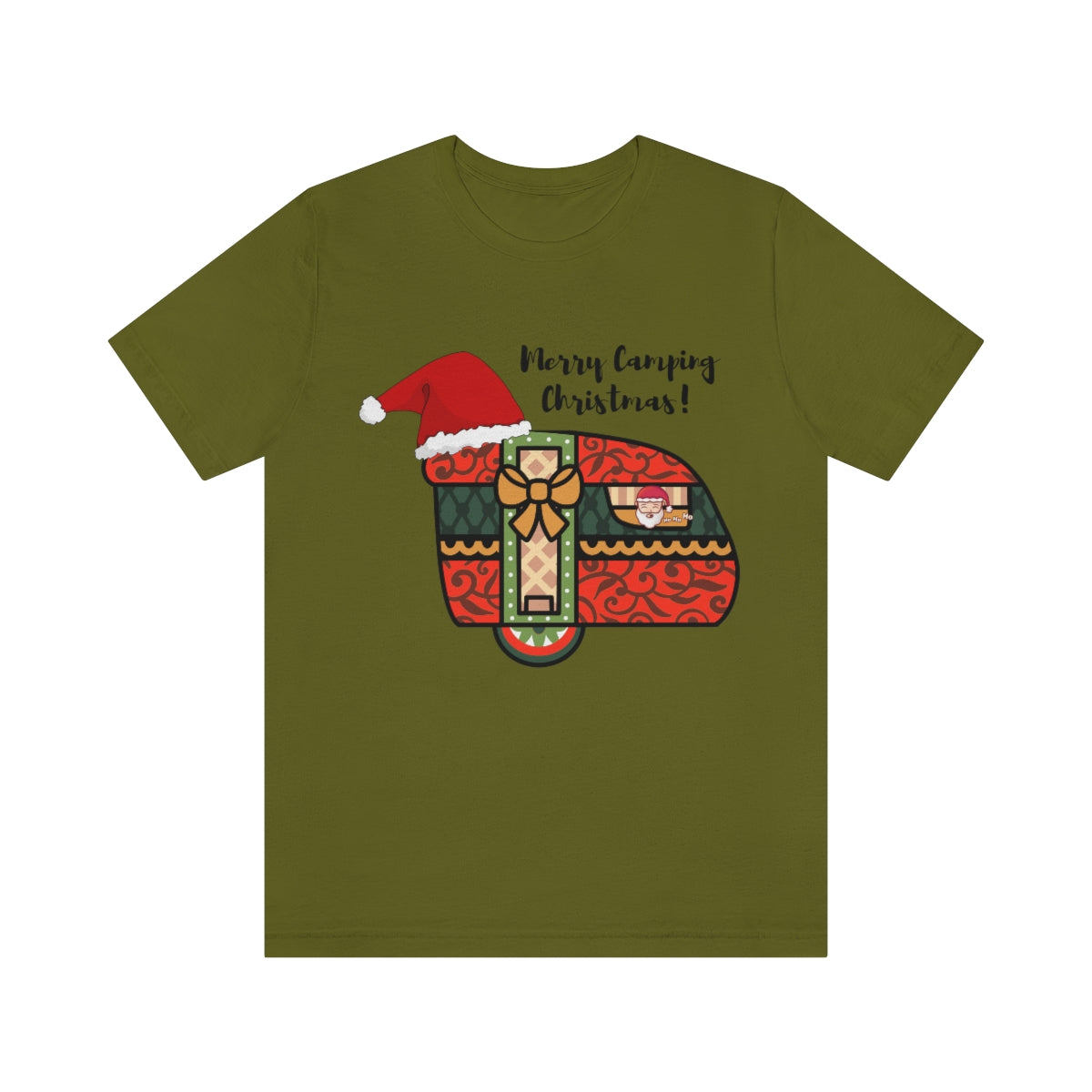 Merry Camping Christmas Unisex Jersey Short Sleeve Tee