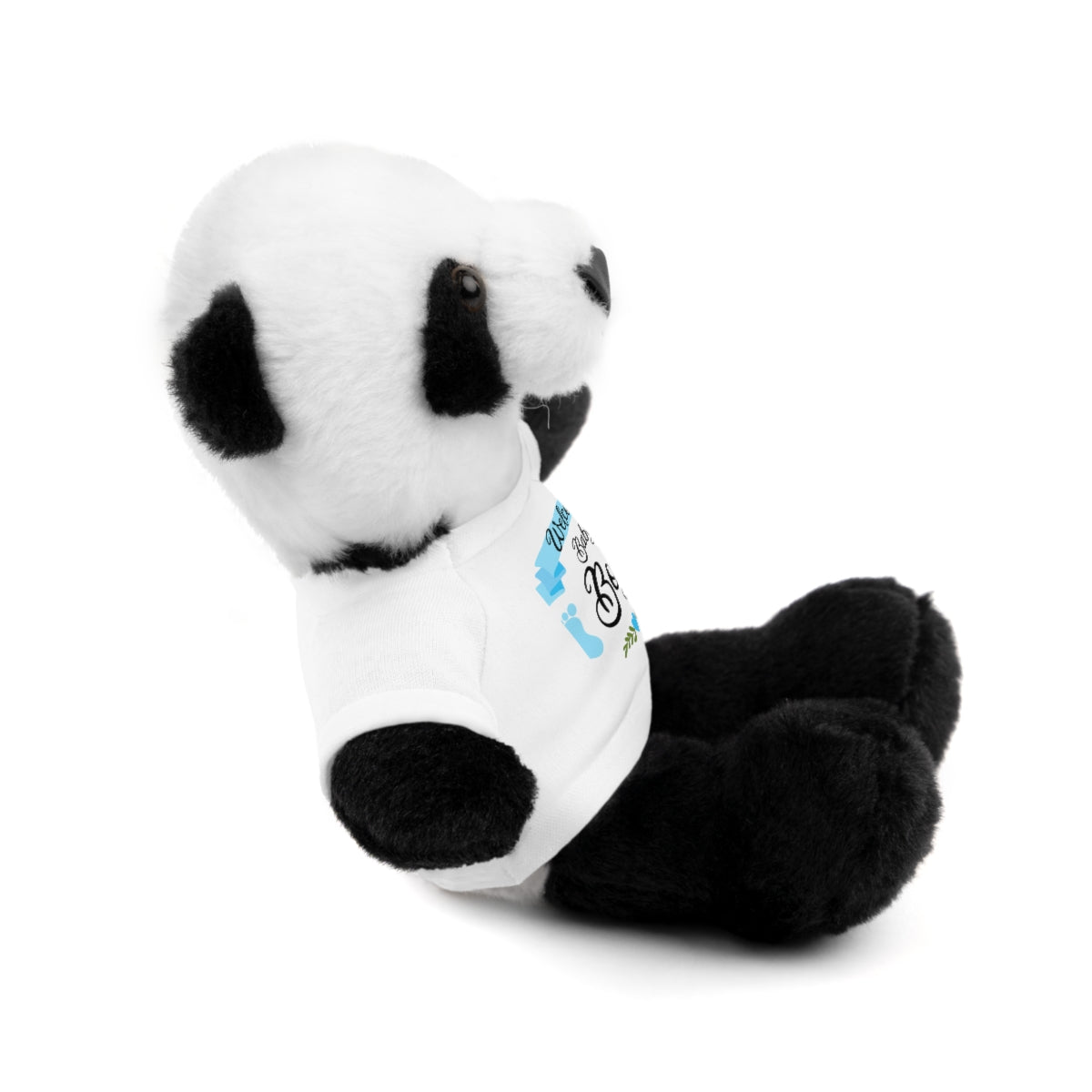 Welcome Baby Boy Stuffed Animals (Bear, Bunny, Jaguar, Lion, Panda, Sheep) with Tee