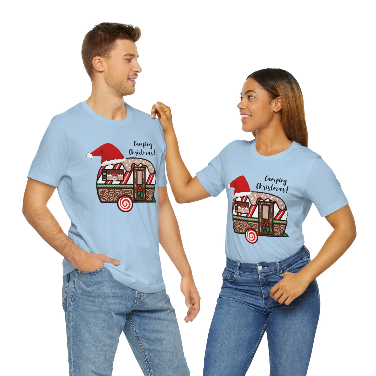 Camping Christmas Unisex Jersey Short Sleeve Tee