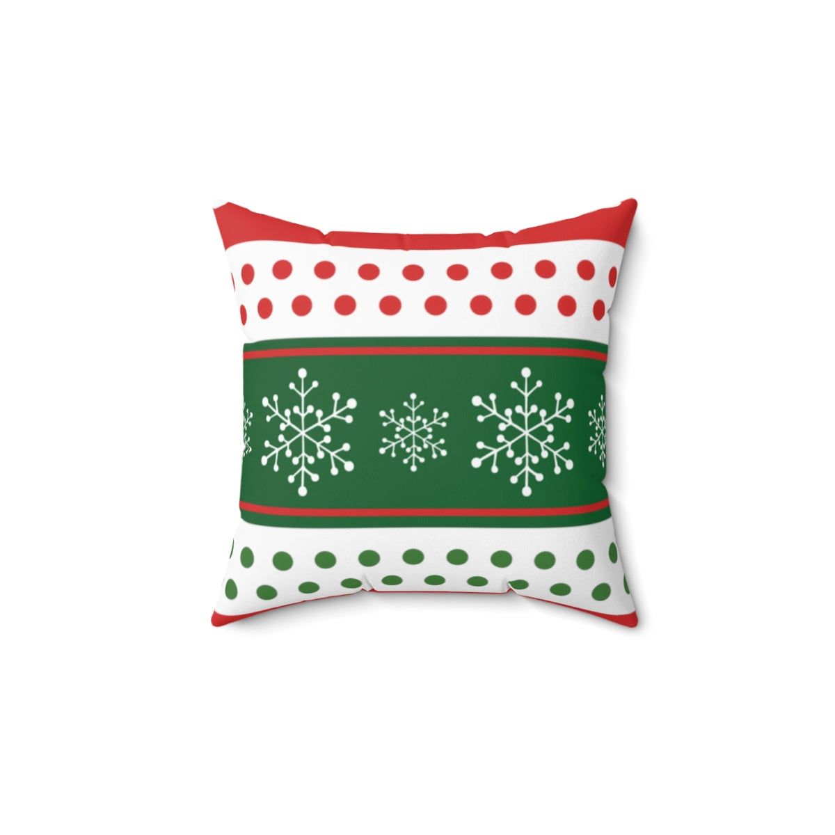 Snowflakes Christmas Spun Polyester Square Pillow