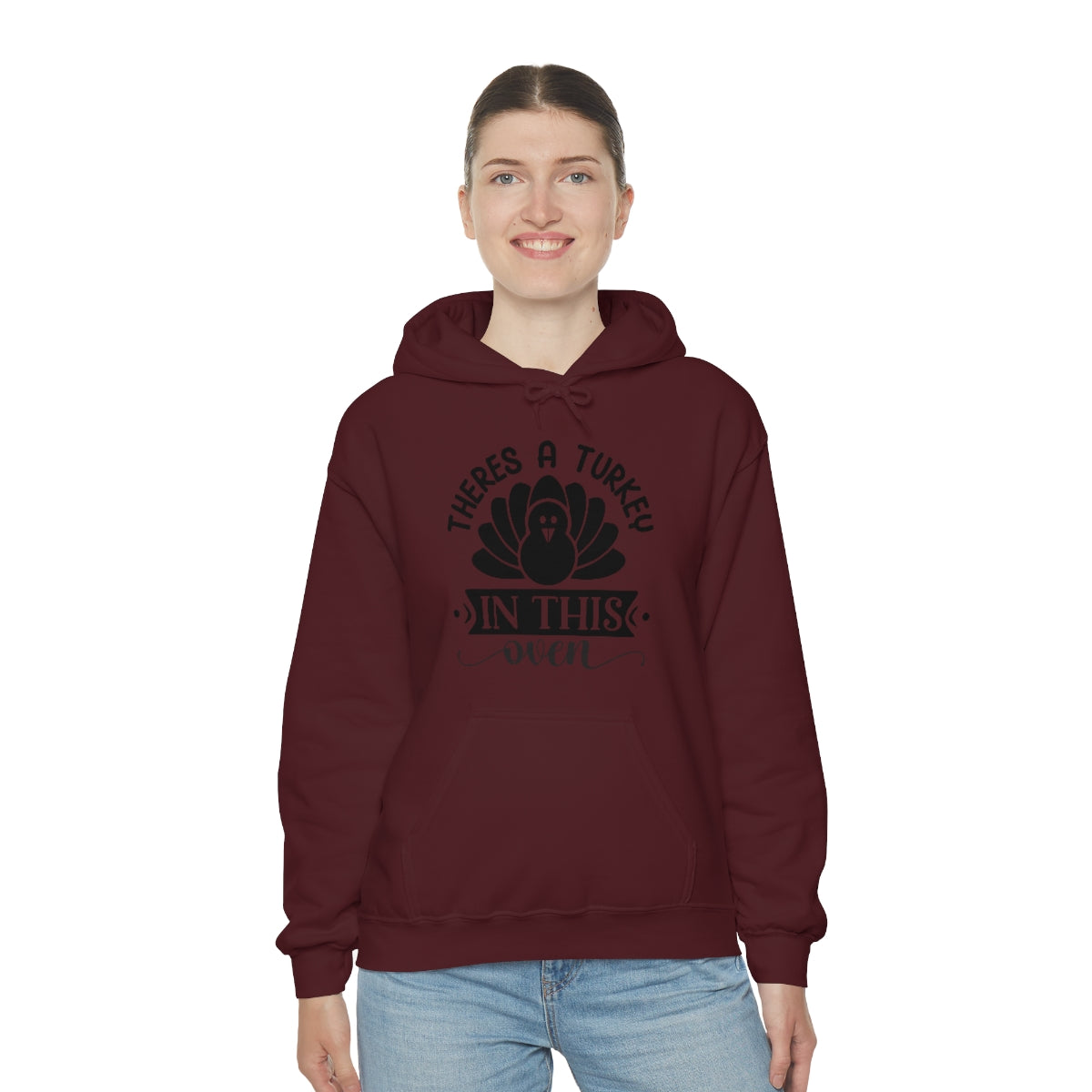 There's A Turkey In This Oven Unisex Heavy Blend™ Hooded Sweatshirt