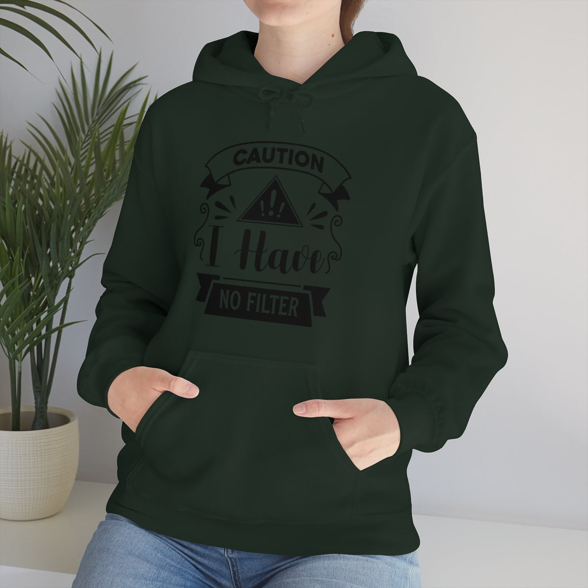 Caution I Have No Filter Unisex Heavy Blend™ Hooded Sweatshirt