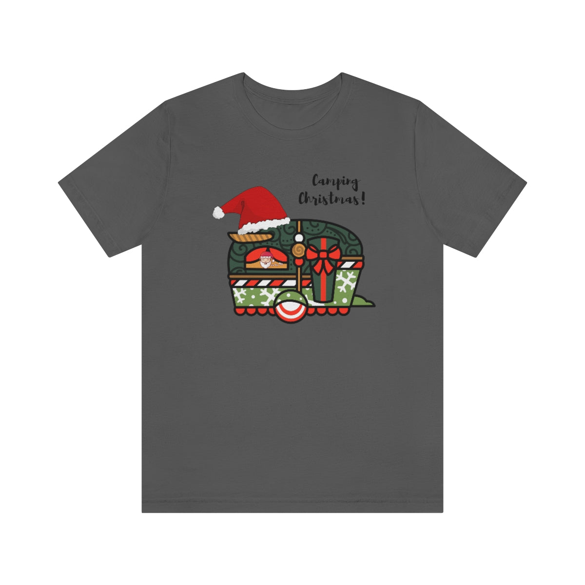 Camping Christmas Unisex Jersey Short Sleeve Tee