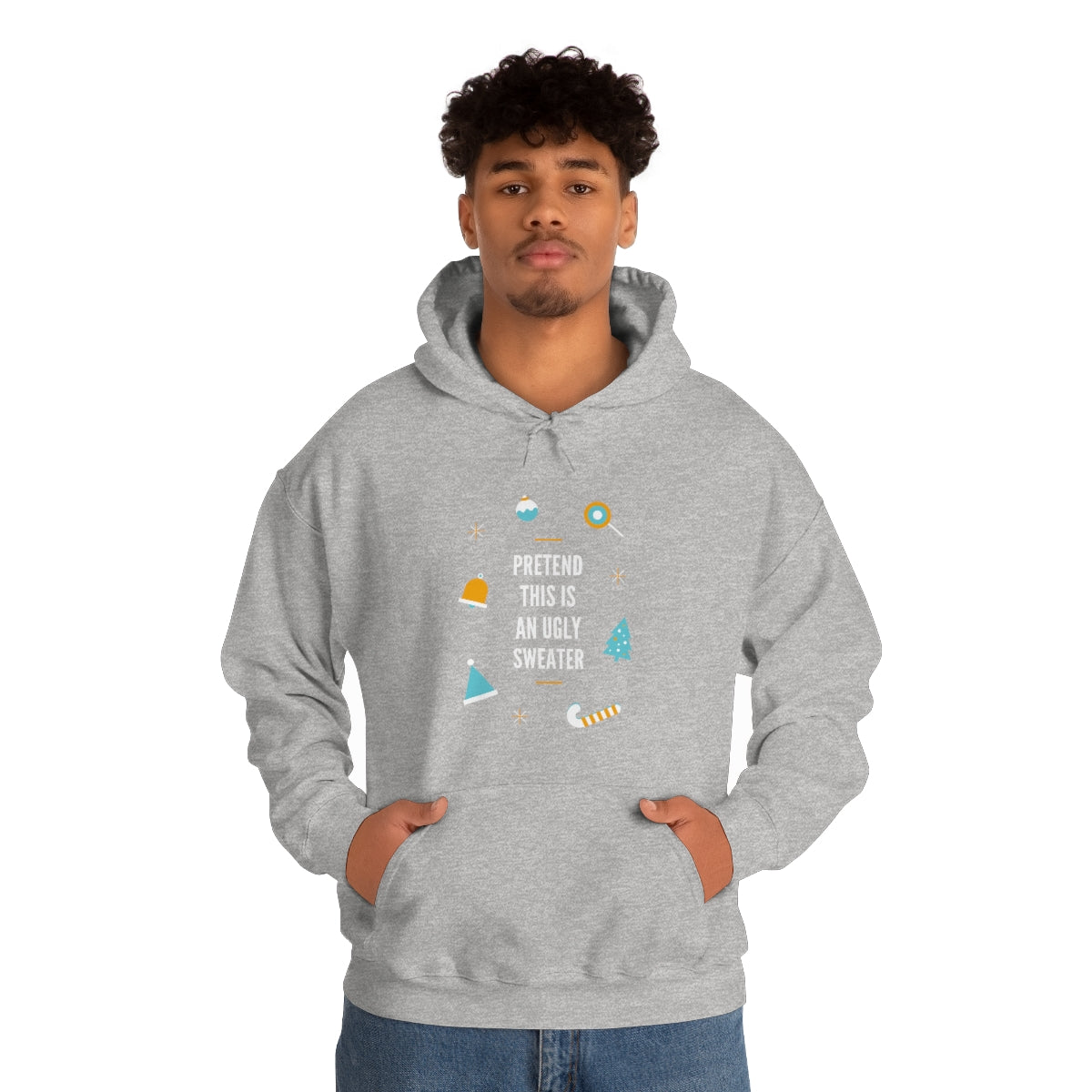 Pretend This is an Ugly Sweater Unisex Heavy Blend™ Hooded Sweatshirt