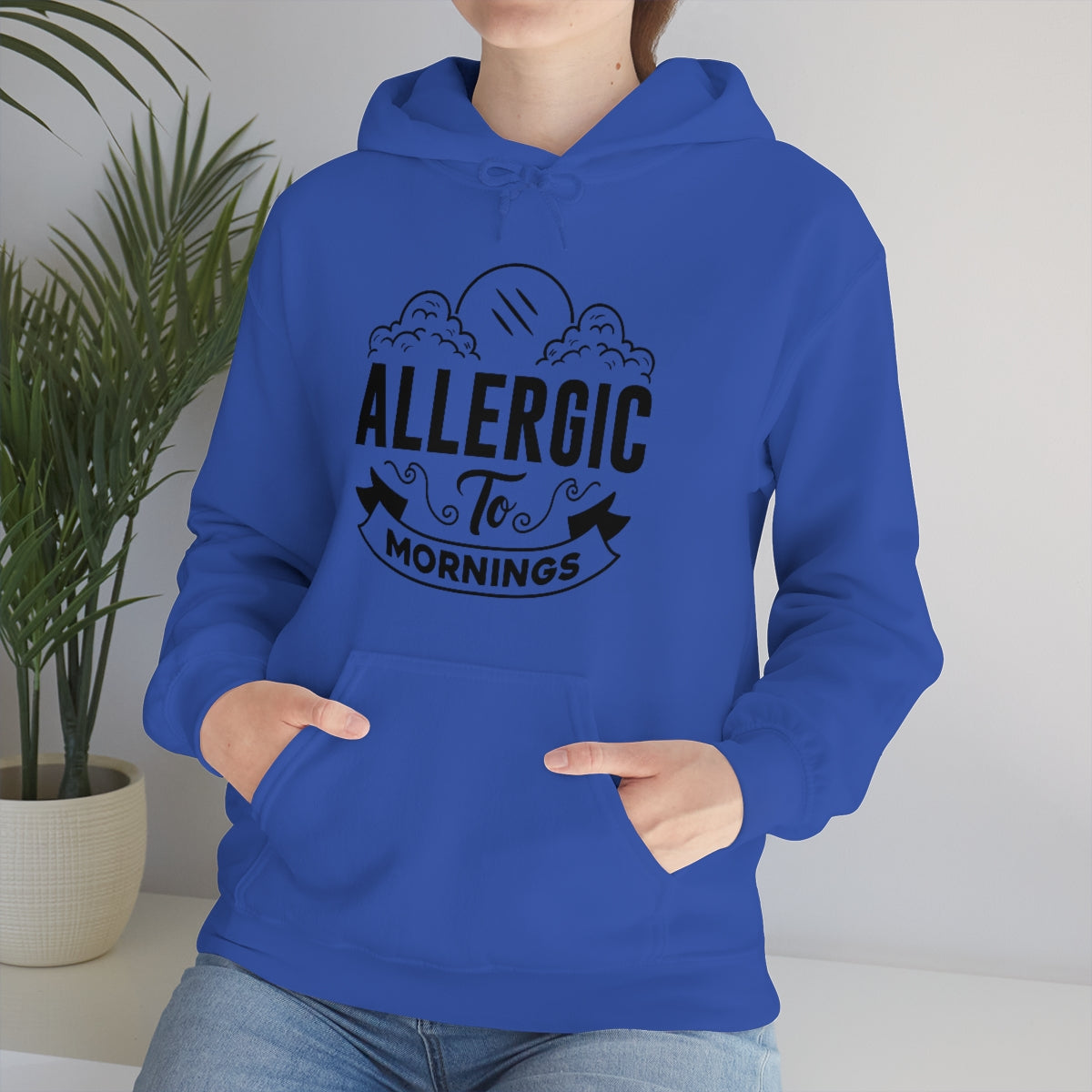 Allergic To Mornings Unisex Heavy Blend™ Hooded Sweatshirt