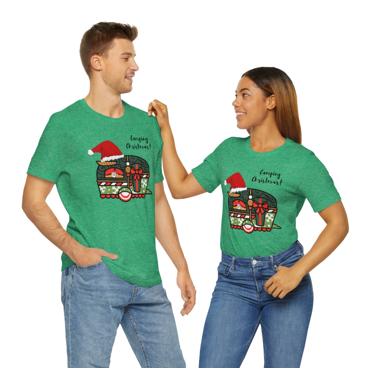 Camping Christmas Unisex Jersey Short Sleeve Tee