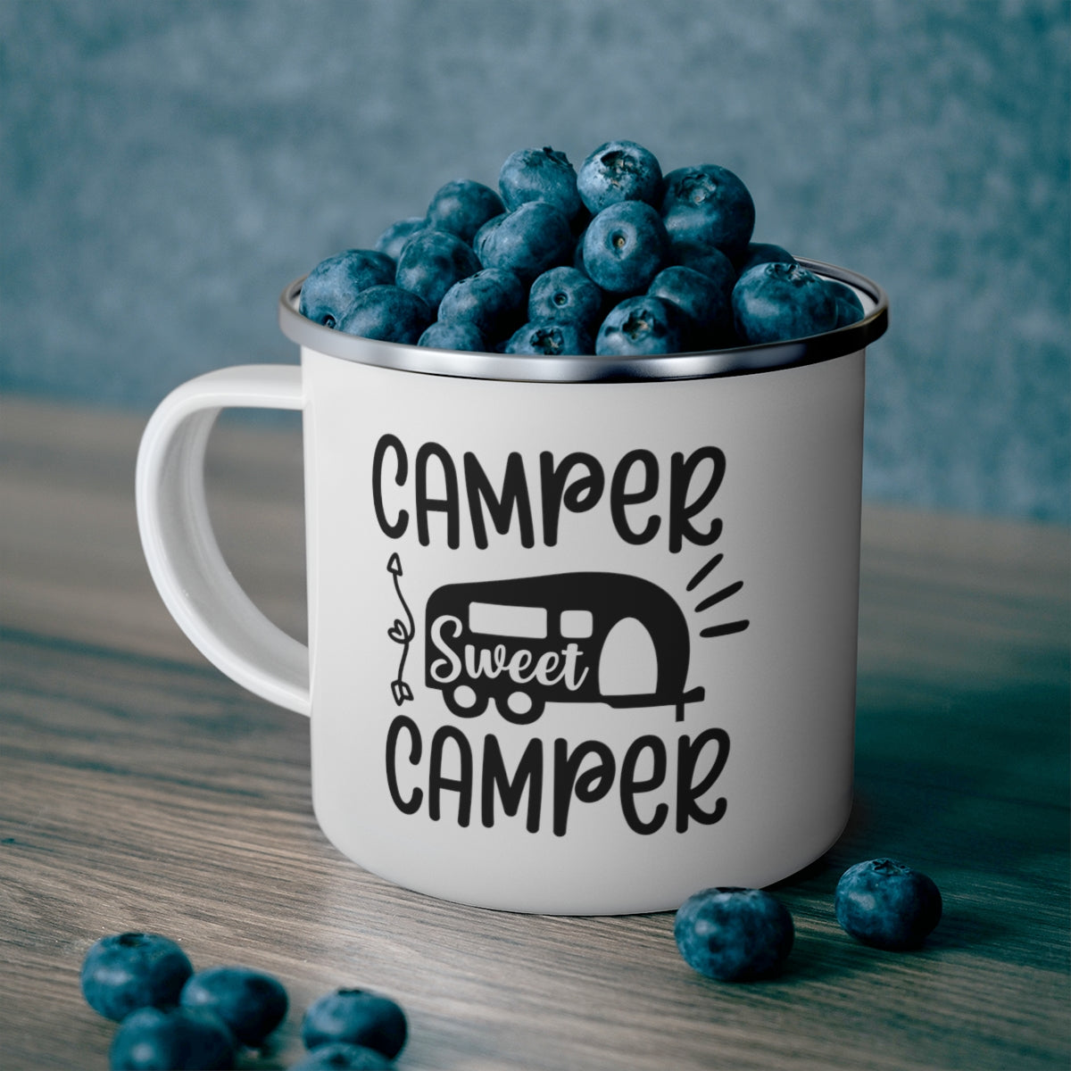 Camper Sweet Camper Enamel Camping Mug