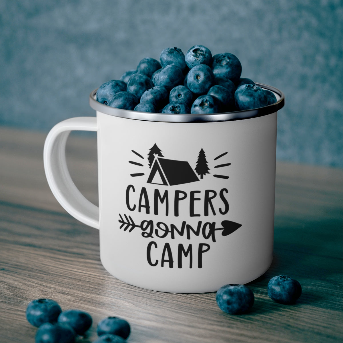 Campers Gonna Camp Enamel Camping Mug