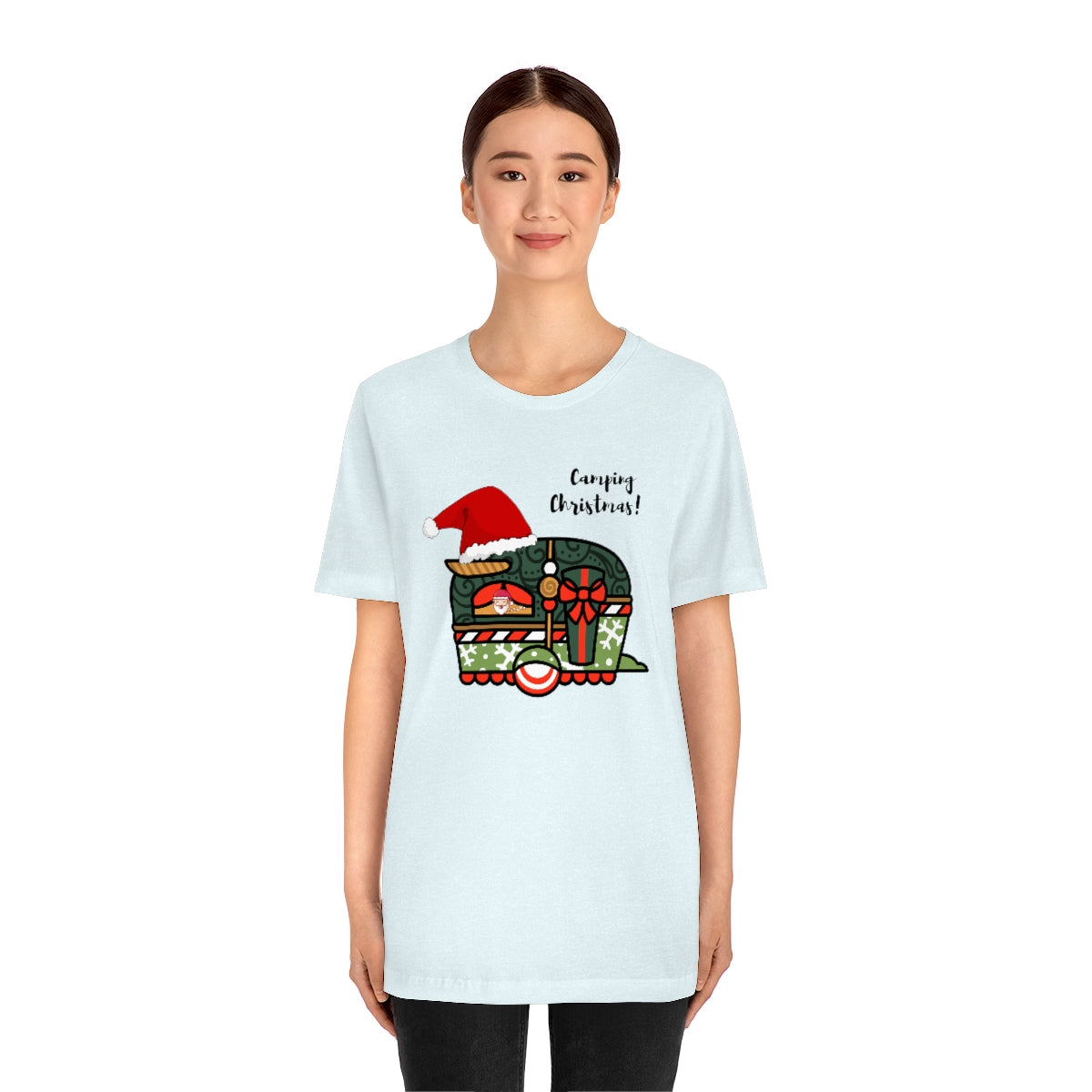 Camping Christmas Unisex Jersey Short Sleeve Tee