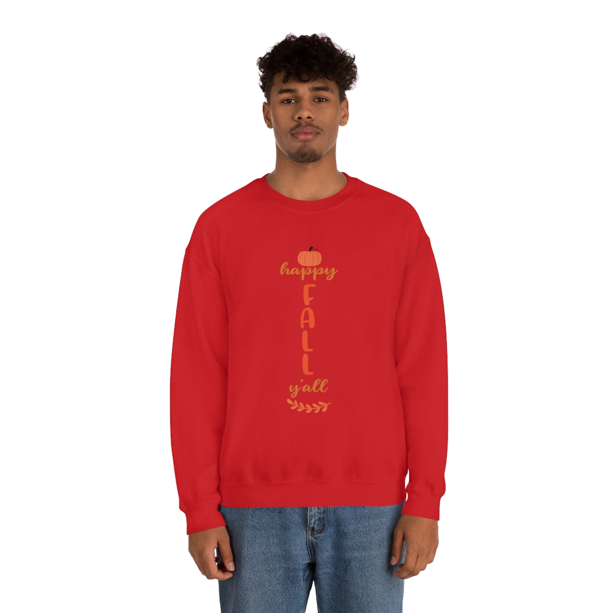 Happy Fall Y'All Unisex Heavy Blend™ Crewneck Sweatshirt