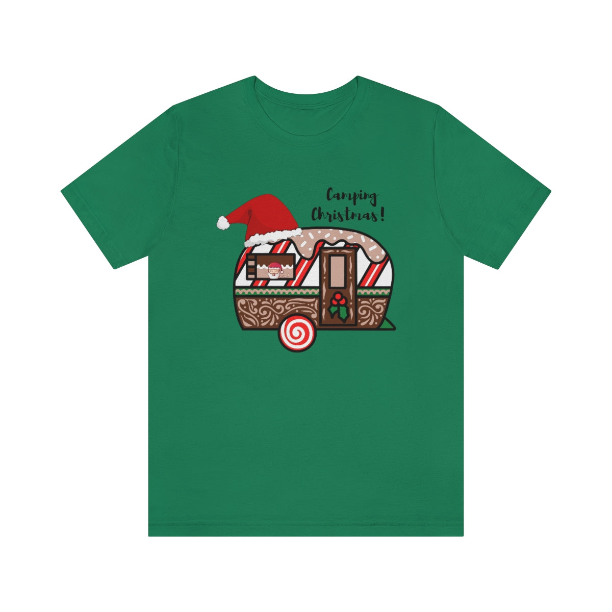 Camping Christmas Unisex Jersey Short Sleeve Tee