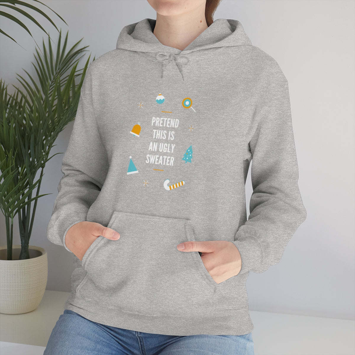 Pretend This is an Ugly Sweater Unisex Heavy Blend™ Hooded Sweatshirt