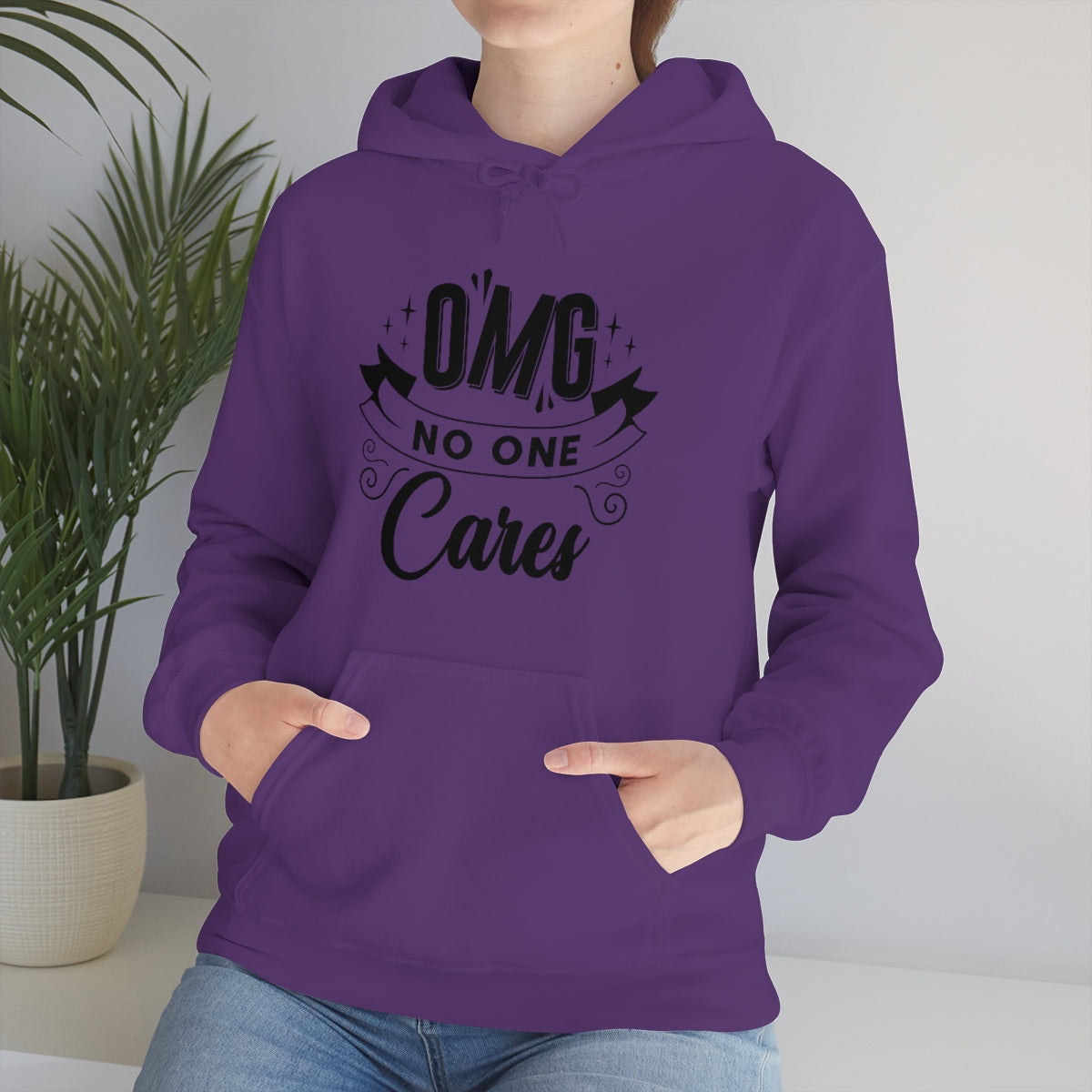 OMG No One Cares Unisex Heavy Blend™ Hooded Sweatshirt