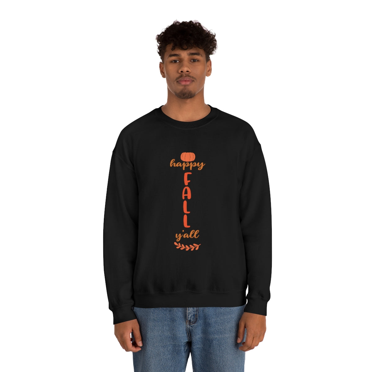 Happy Fall Y'All Unisex Heavy Blend™ Crewneck Sweatshirt