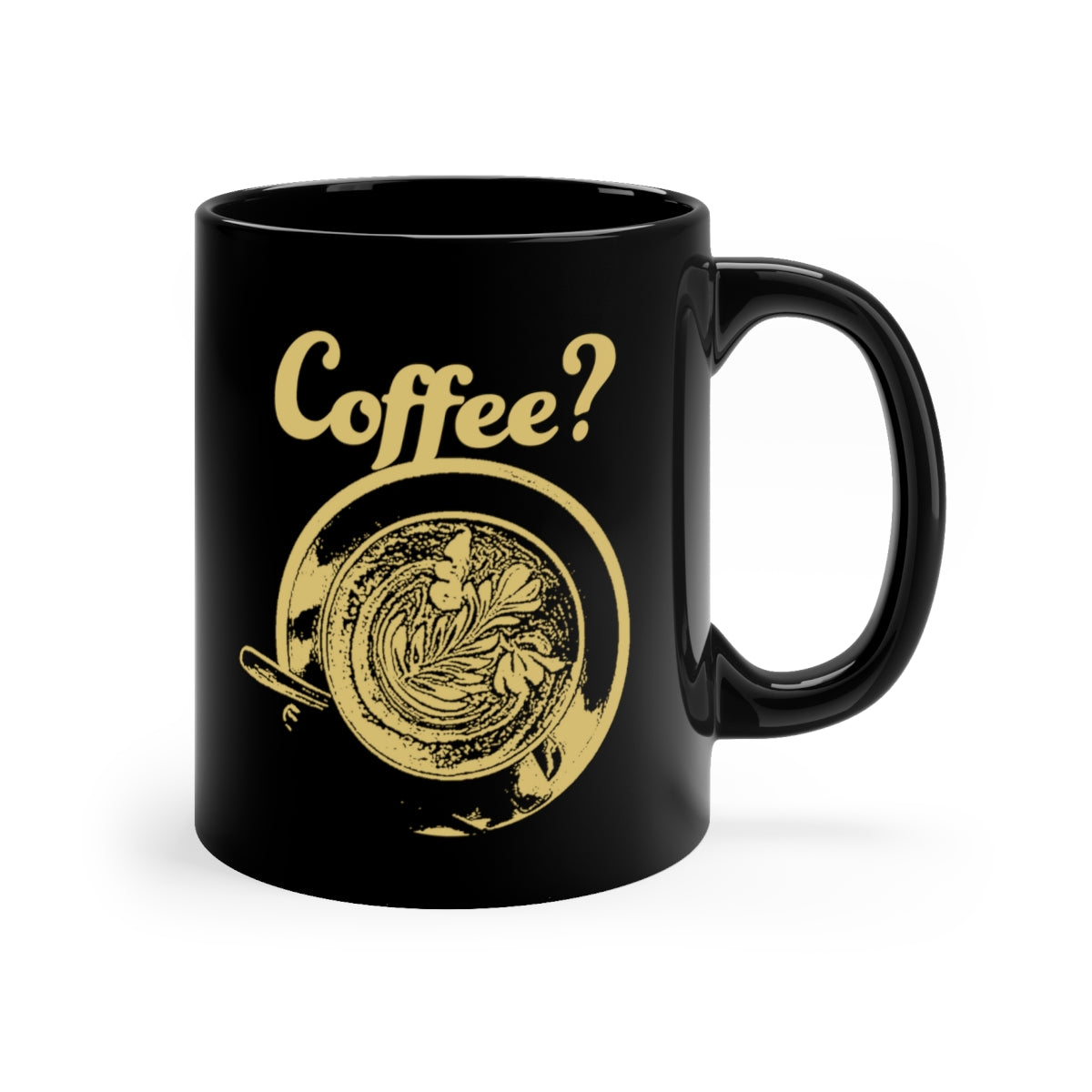 Coffee? 11oz Black Mug