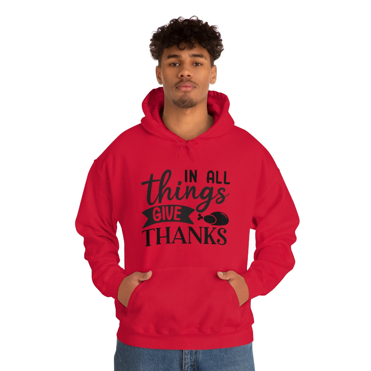 In All Things Give Thanks Unisex Heavy Blend™ Hooded Sweatshirt