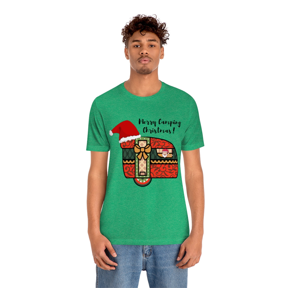 Merry Camping Christmas Unisex Jersey Short Sleeve Tee