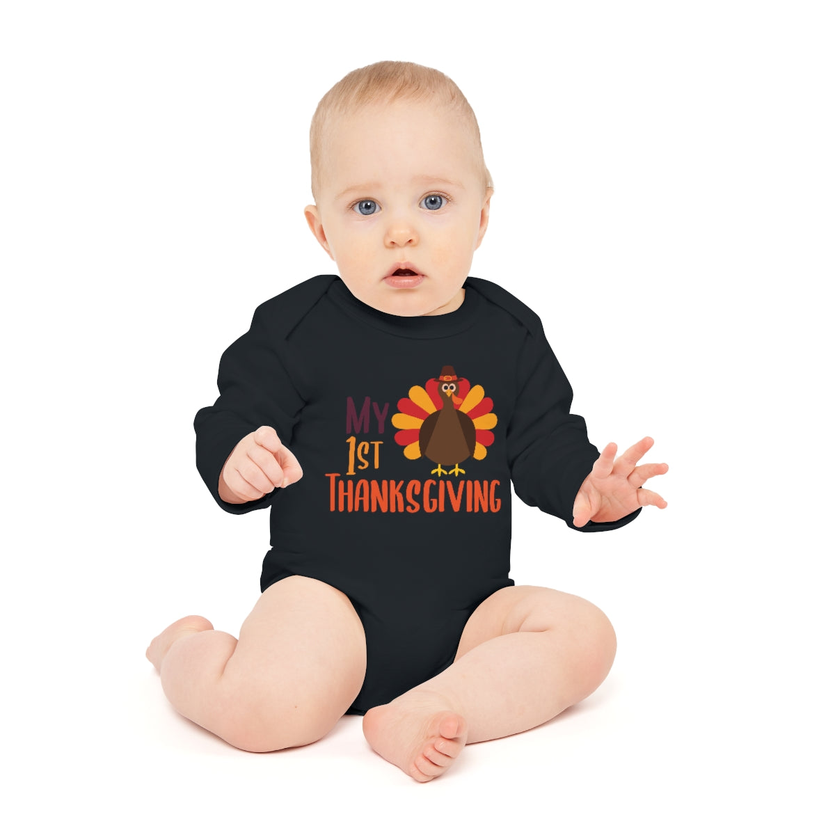 My First Thanksgiving Baby Long-Sleeve Organic Bodysuit