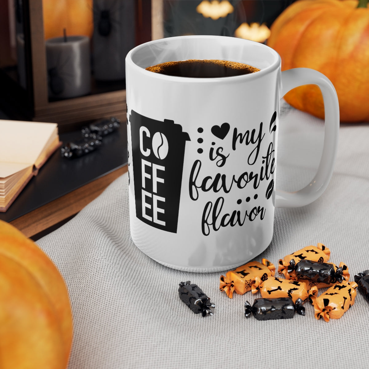 Coffee Is My Favourite Flavour Ceramic Coffee Cups, 11oz, 15oz