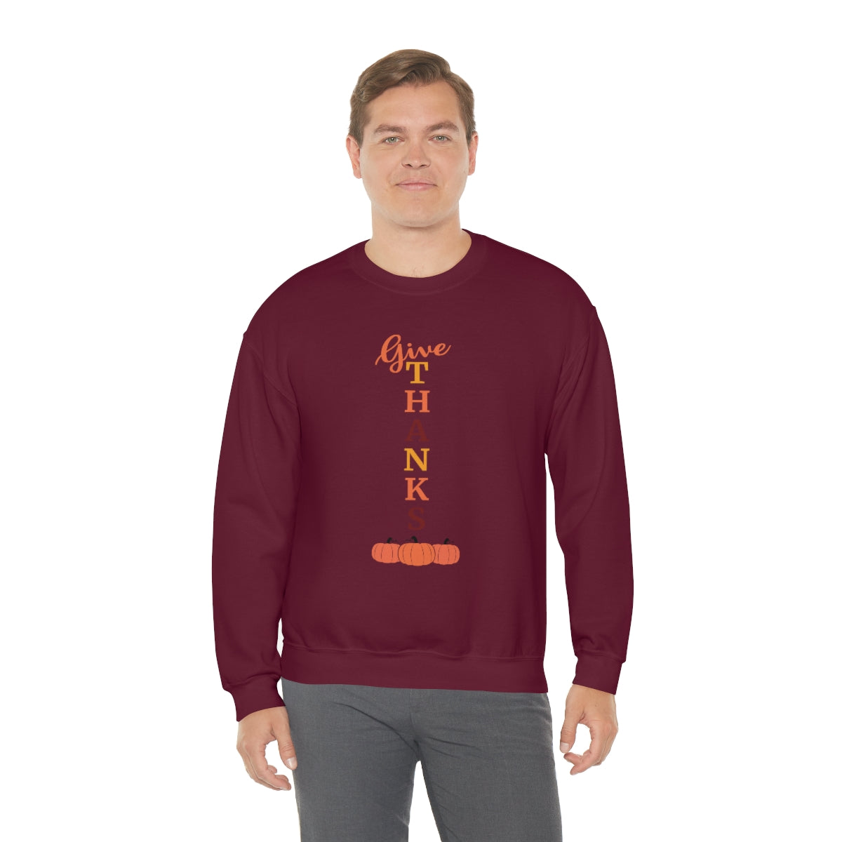 Give Thanks Unisex Heavy Blend™ Crewneck Sweatshirt