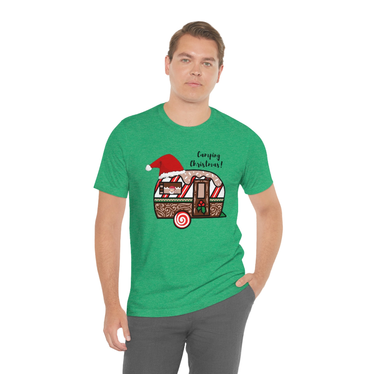 Camping Christmas Unisex Jersey Short Sleeve Tee