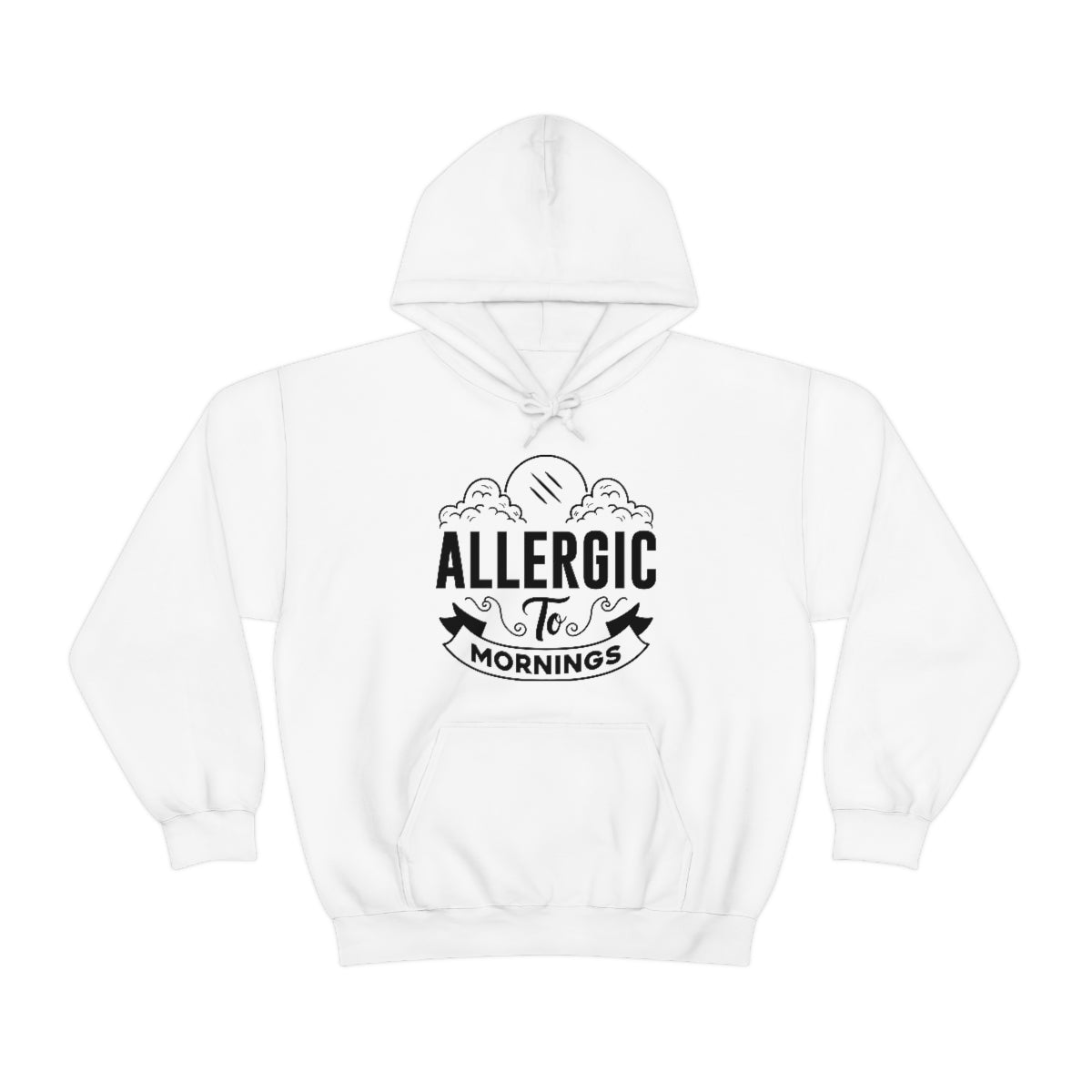 Allergic To Mornings Unisex Heavy Blend™ Hooded Sweatshirt