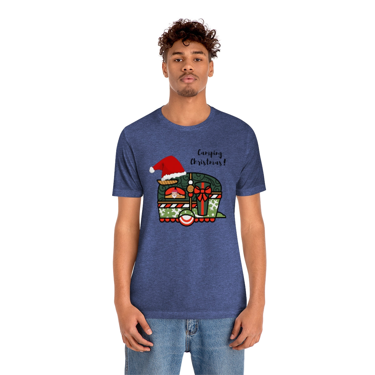 Camping Christmas Unisex Jersey Short Sleeve Tee