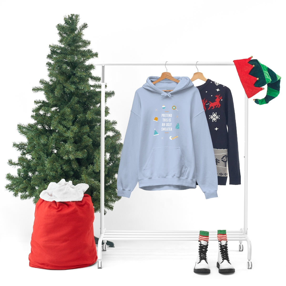 Pretend This is an Ugly Sweater Unisex Heavy Blend™ Hooded Sweatshirt