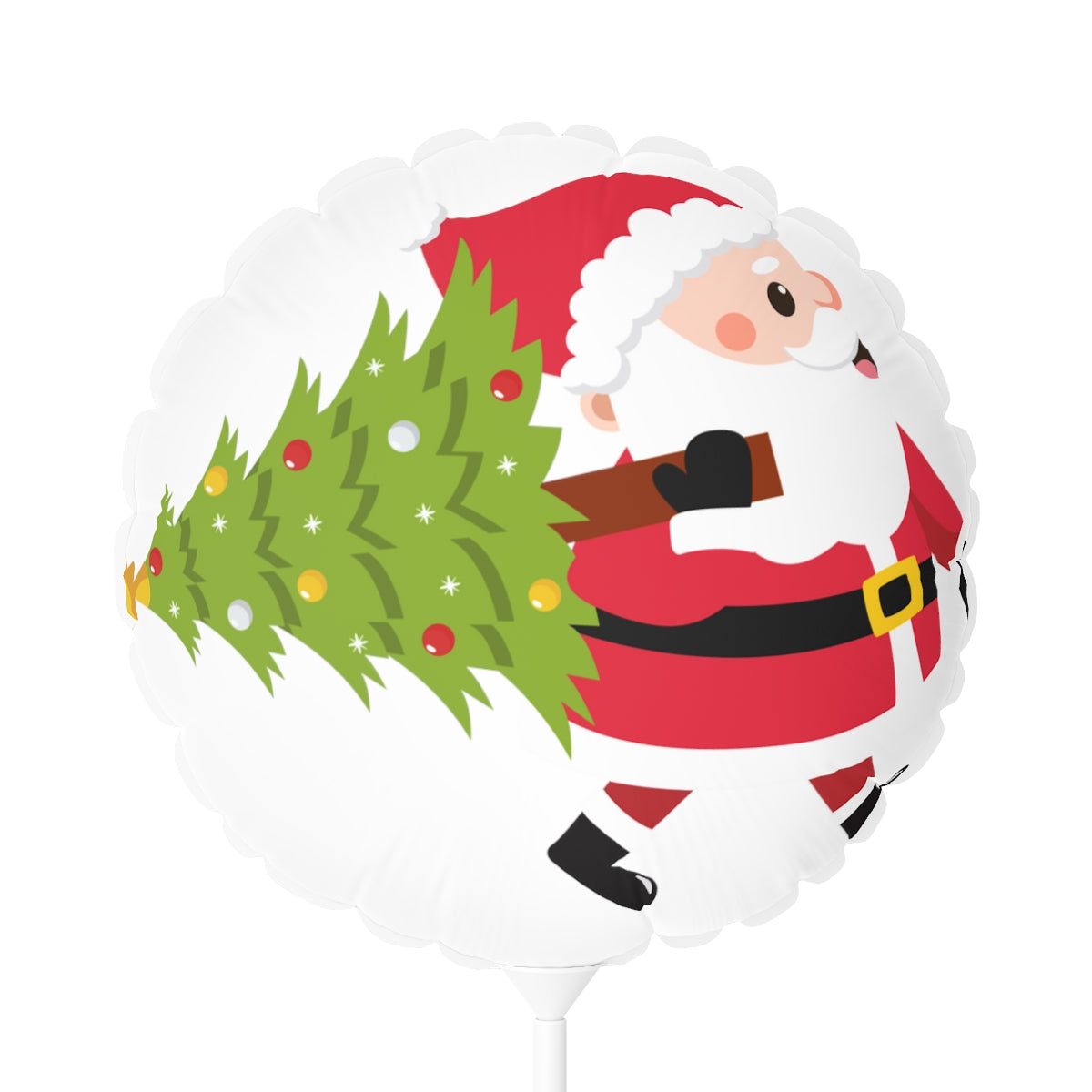 Santa Claus Christmas Balloons (Round and Heart-shaped), 11"