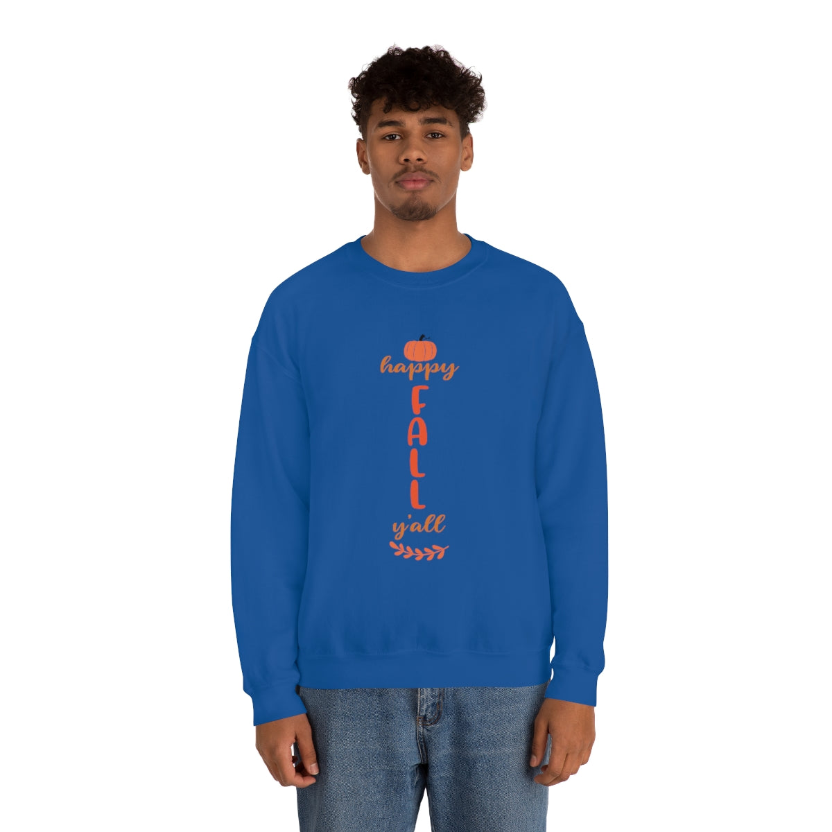 Happy Fall Y'All Unisex Heavy Blend™ Crewneck Sweatshirt