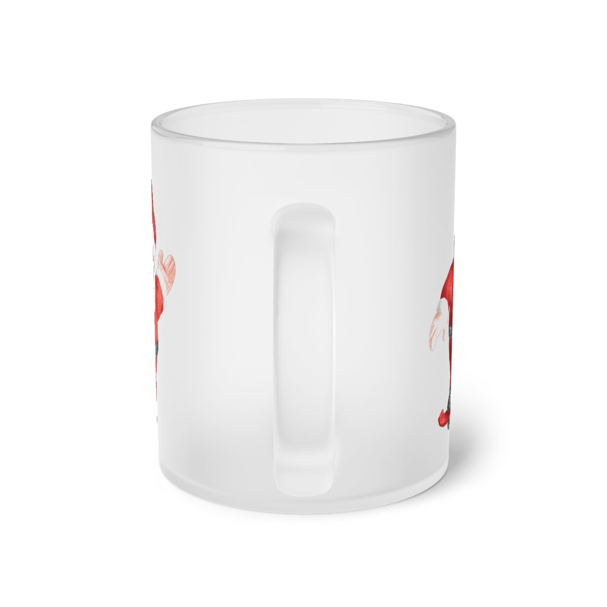 Santa Claus Christmas Frosted Glass Mug