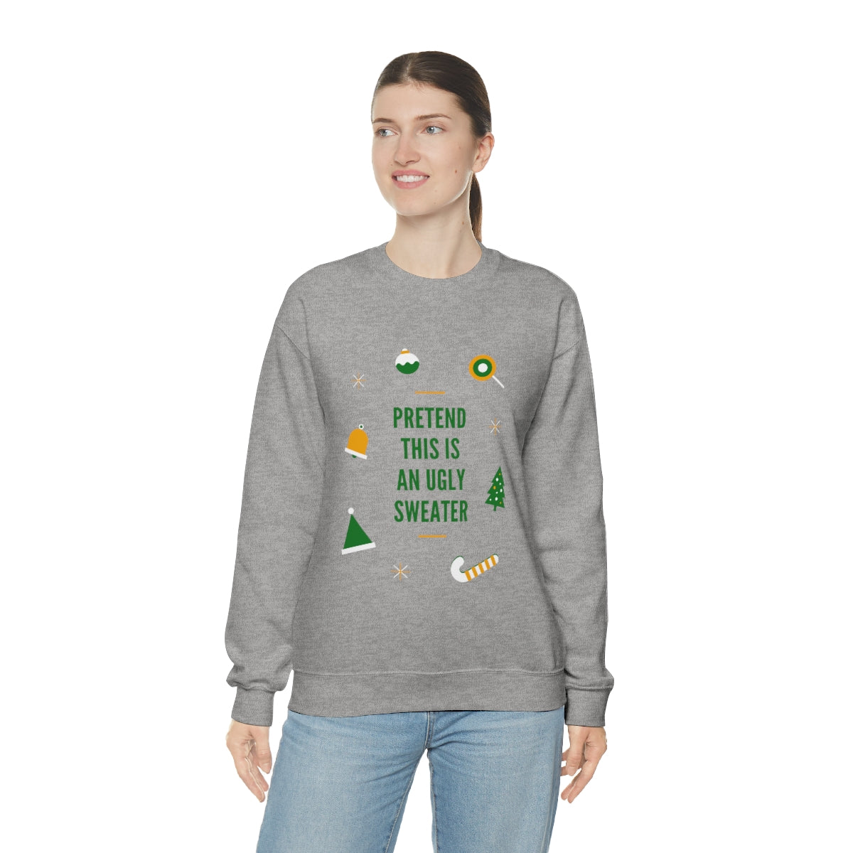 Pretend This is An Ugly Sweater Unisex Heavy Blend™ Crewneck Sweatshirt